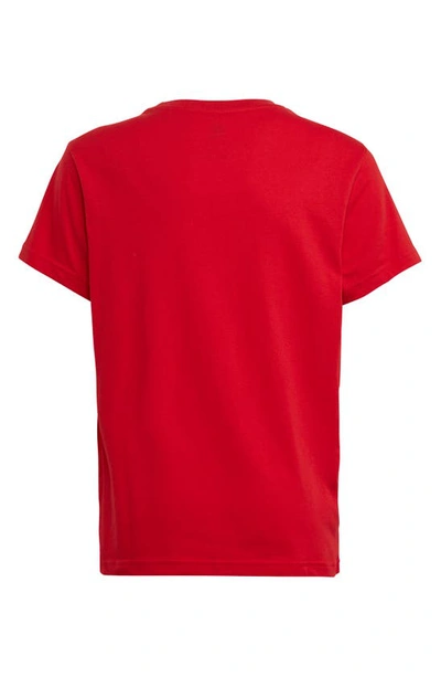 Shop Adidas Originals Kids' Lifestyle Trefoil Graphic T-shirt In Better Scarlet