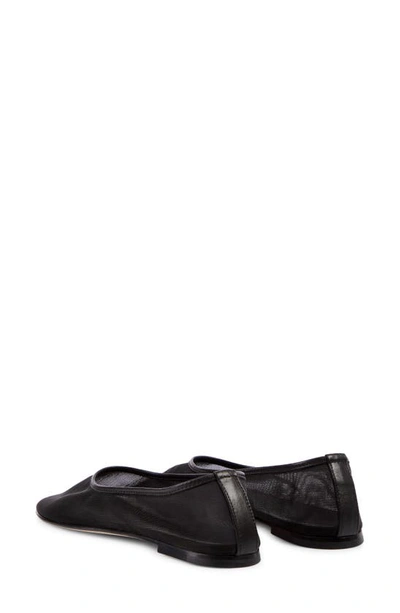 Dear Frances Brown Balla Mesh Ballerina Flats In Black