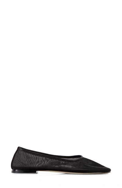Dear Frances Brown Balla Mesh Ballerina Flats In Black