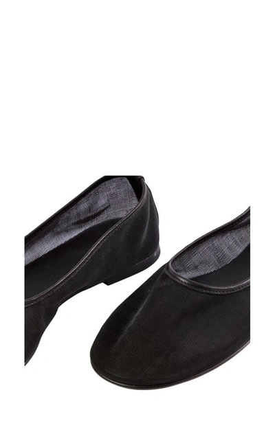 Dear Frances Brown Balla Mesh Ballerina Flats In Black