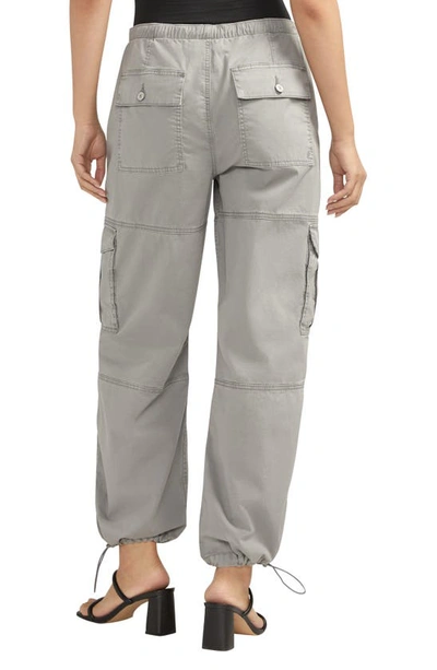 Shop Silver Jeans Co. Parachute Stretch Cotton Cargo Pants In Cement