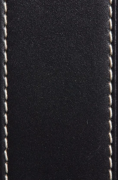 Tory Burch Miller Reversible Leather Belt In Black / Malt Whiskey