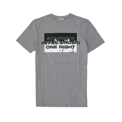 Shop Dior Cotton Printed T-shirt In Gray
