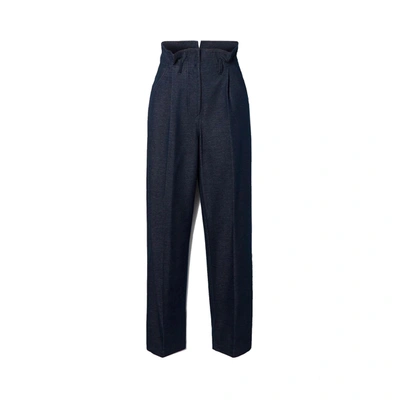 Shop Max Mara Bozen Cotton Pants In Blue