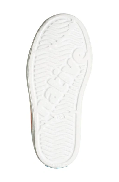Shop Native Shoes Jefferson Water Friendly Perforated Slip-on In Shellwhite/shellwhite/rainbow