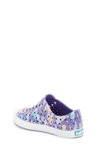 Shop Native Shoes Jefferson Water Friendly Perforated Slip-on In Violet/shellwhite/starlight