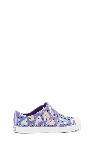 Shop Native Shoes Jefferson Water Friendly Perforated Slip-on In Violet/shellwhite/starlight