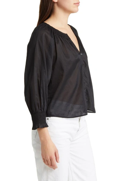 Rails Mariah Button-front Blouse In True Black
