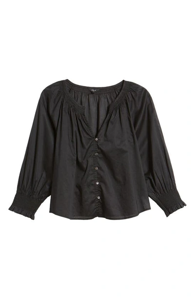Rails Mariah Button-front Blouse In True Black