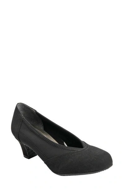 Shop Ros Hommerson Helen Pump In Black Microtouch