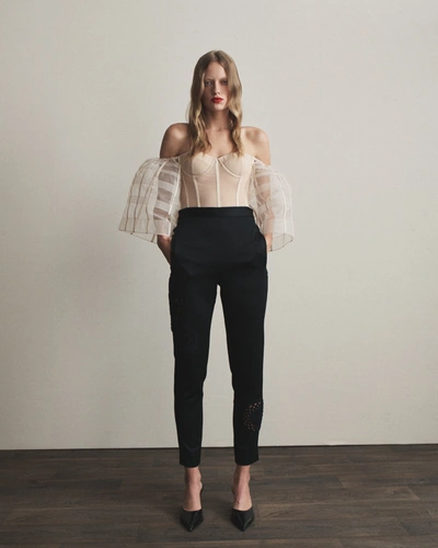 Shop Hellessy Women's Simon Crochet Slim Pants In Black