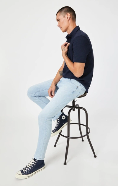 Shop Mavi Jake Slim Leg In Bleached Tonal Organic Vintage In Light Blue
