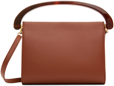 Shop Dries Van Noten Brown Leather Rectangle Bag In 712 Tan