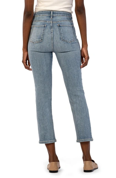 Shop Kut From The Kloth Elizabeth High Waist Crop Straight Leg Jeans In Supported