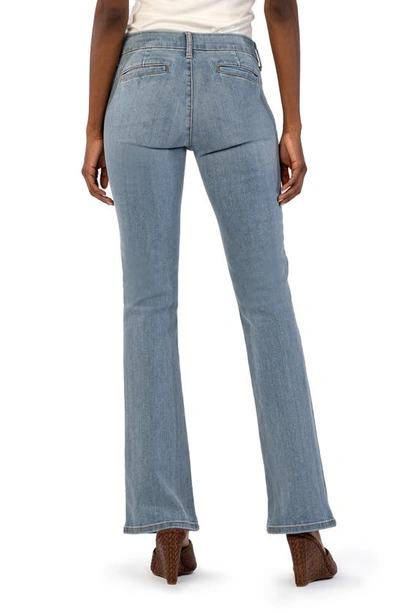 Shop Kut From The Kloth Natalie Mid Rise Trouser Flare Jeans In Moment