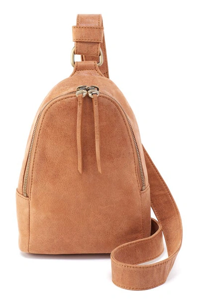 Shop Hobo Fern Leather Sling Bag In Whiskey