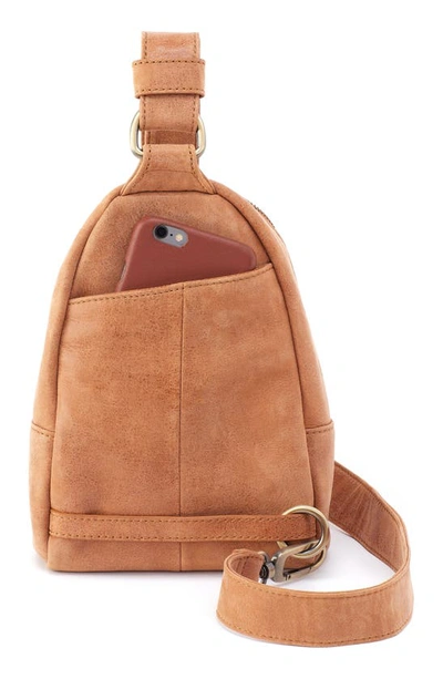 Shop Hobo Fern Leather Sling Bag In Whiskey