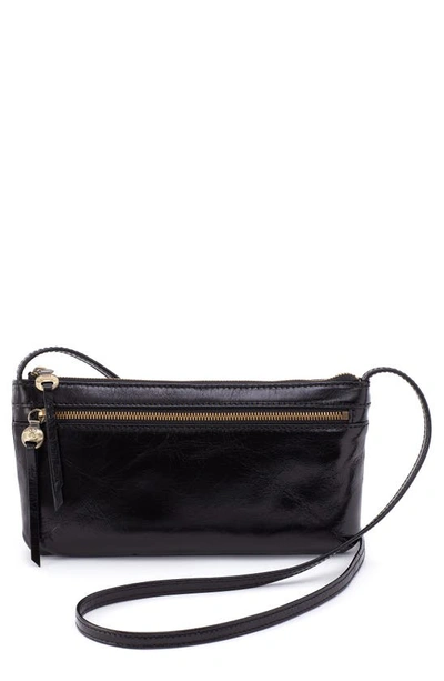 Shop Hobo Cara Leather Crossbody Bag In Black