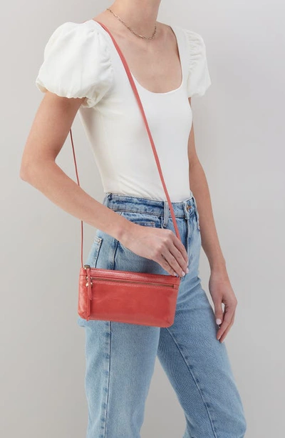 Shop Hobo Cara Leather Crossbody Bag In Cherry Blossom