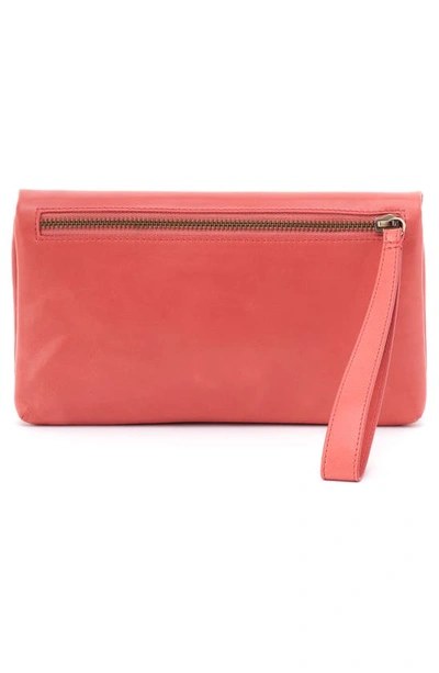 Shop Hobo Lauren Leather Wristlet In Cherry Blossom