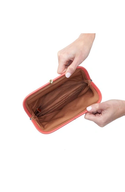 Hobo Lauren Leather Wristlet In Cherry Blossom