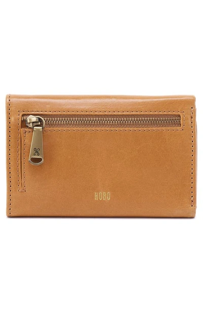 Shop Hobo Jill Leather Trifold Wallet In Natural