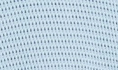 Shop Frame Textured Wool Blend Crewneck Sweater In Light Blue