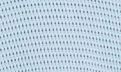 Frame Textured Wool Blend Crewneck Sweater In Light Blue