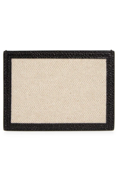 Thom Browne Pebble Grain Leather Cardholder In Black