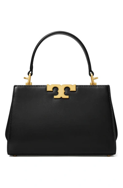 Shop Tory Burch Mini Eleanor Leather Satchel In Black