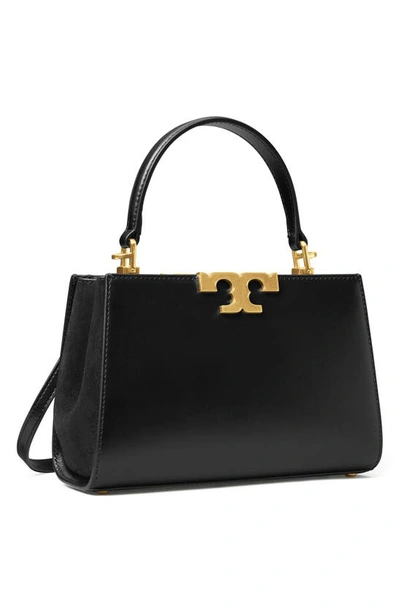 Shop Tory Burch Mini Eleanor Leather Satchel In Black