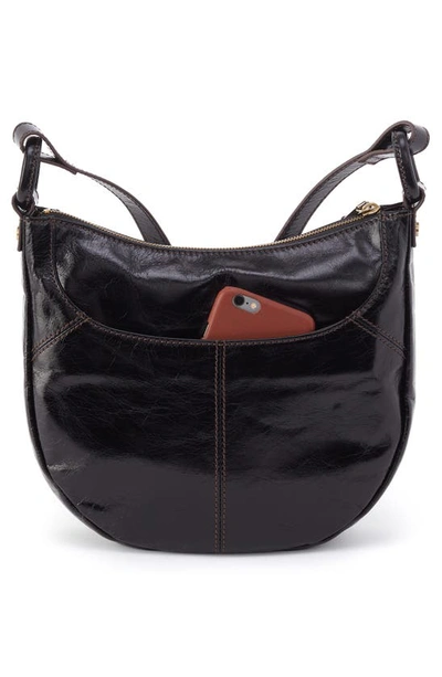 Shop Hobo Sheila Scoop Leather Crossbody Bag In Black