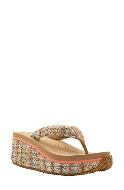 Shop Volatile Island Platform Flip Flop In Bright Multi