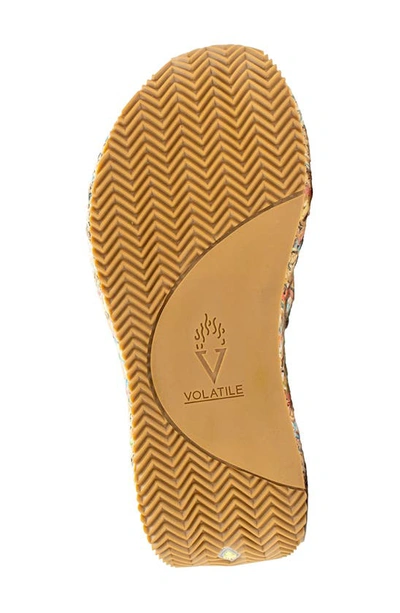 Volatile Island Platform Flip Flop In Bright Multi