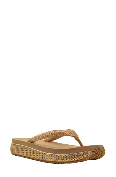 Shop Volatile Palau Platform Flip Flop In Gold