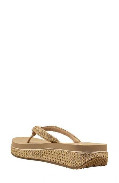 Shop Volatile Palau Platform Flip Flop In Gold