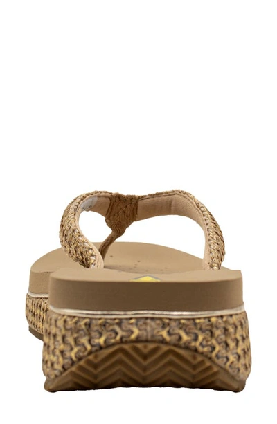 Volatile Palau Platform Flip Flop In Gold