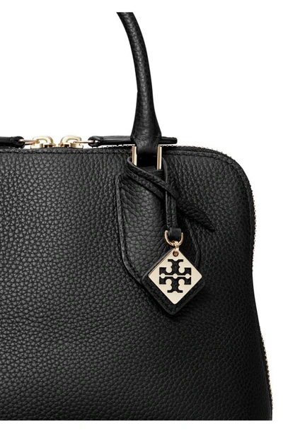 Shop Tory Burch Mini Leather Swing Crossbody Bag In Black