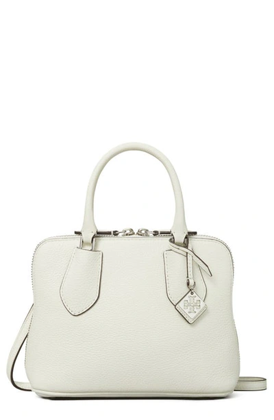 Shop Tory Burch Mini Leather Swing Crossbody Bag In White