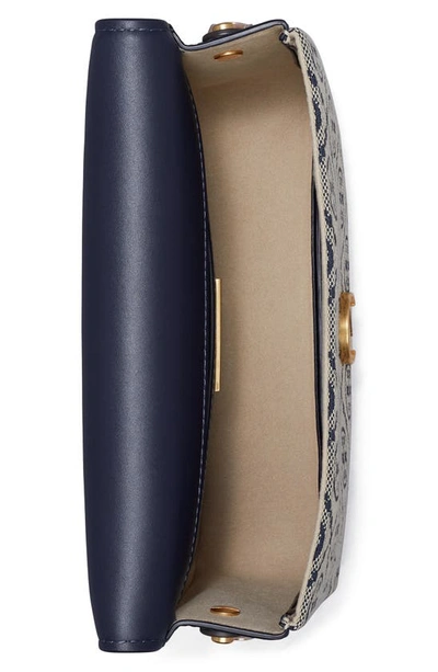 Tory Burch Robinson T Monogram Convertible Shoulder Bag In Tory Navy