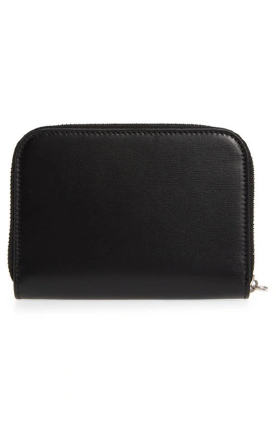 Shop Ferragamo Classic Leather Zip Card Holder In Nero