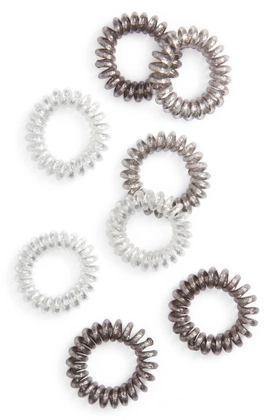Shop Bp. Assorted 8-pack Ponytail Holders In Silver Sparkle Multi