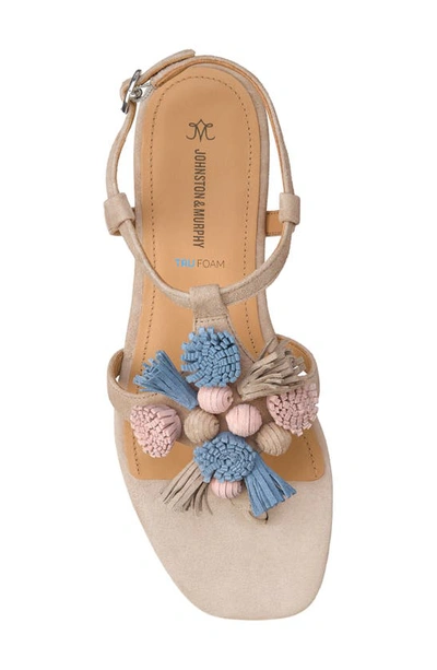 Shop Johnston & Murphy Lilly Sandal In Taupe Multi Kid Suede