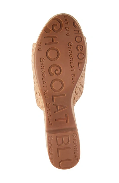 Shop Chocolat Blu Golden Platform Sandal In Cork Woven