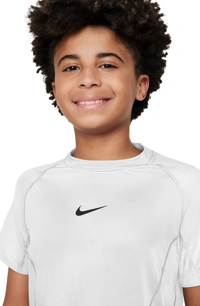 Shop Nike Kids's Dri-fit Pro T-shirt In White/ Black
