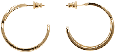 Shop Chloé Gold Marcie Hoop Earrings In 745 Bright Gold
