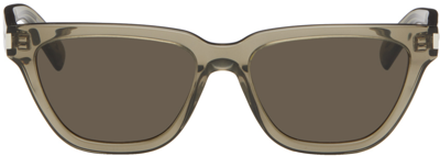 Shop Saint Laurent Brown Sl 462 Sulpice Sunglasses In 020 Brown