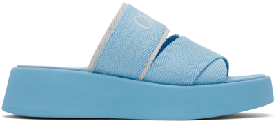 Shop Chloé Blue Mila Sandals In 472 Silky Blue