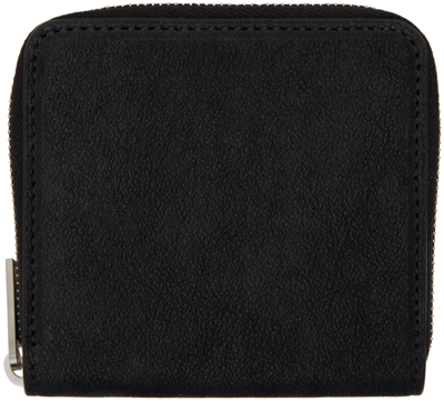 Shop Rick Owens Black Zipped Wallet In 09 Black