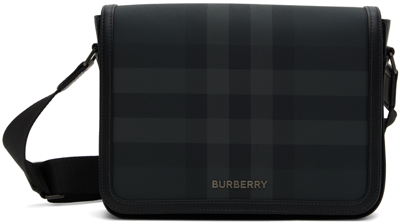 Shop Burberry Black Small Alfred Bag In Charcoal